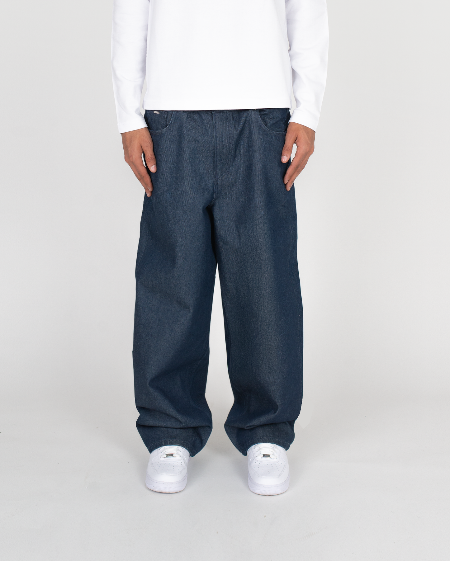 ZIP RAW DENIM - BLUE
