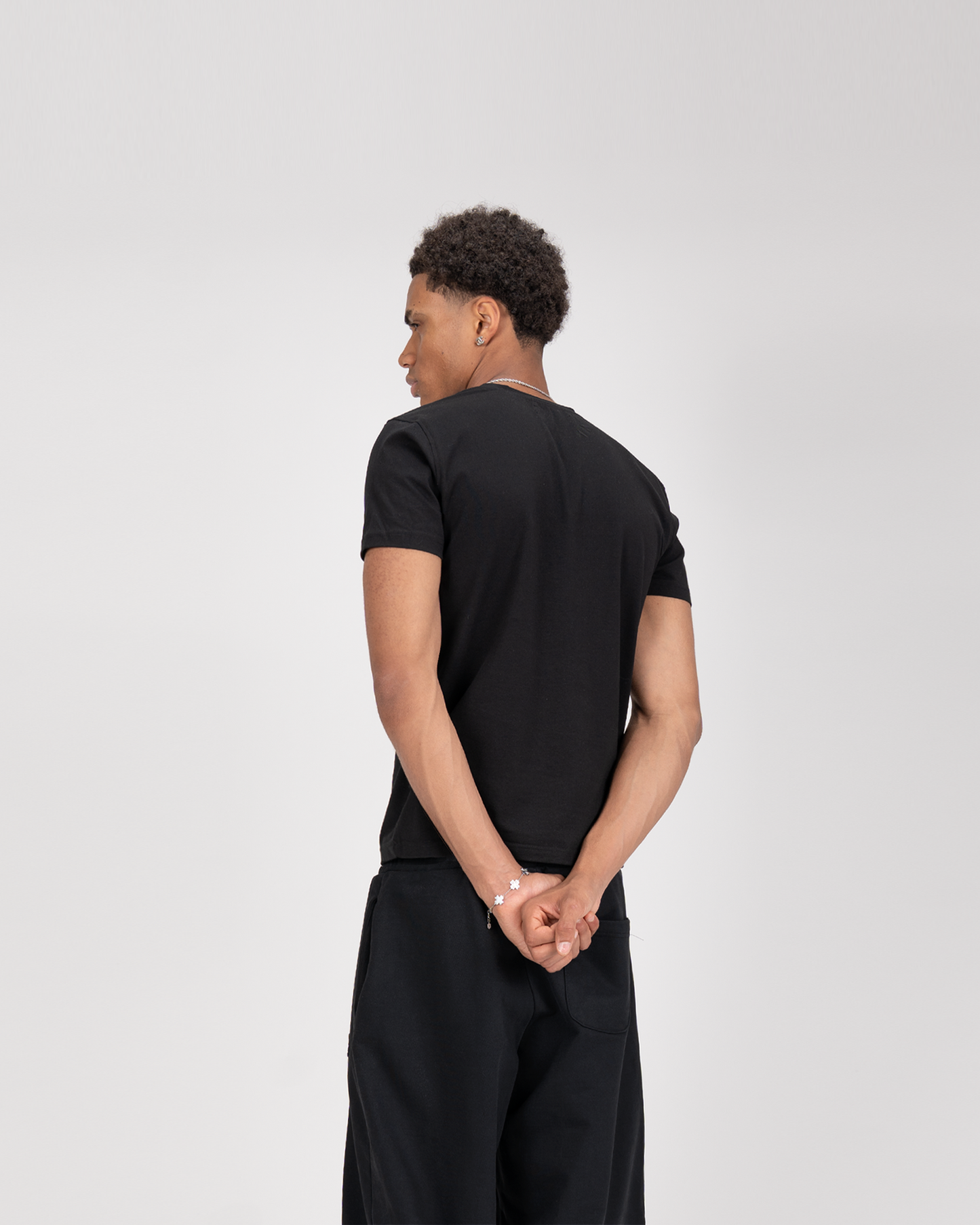 SU SLIM FIT T-SHIRT - BLACK