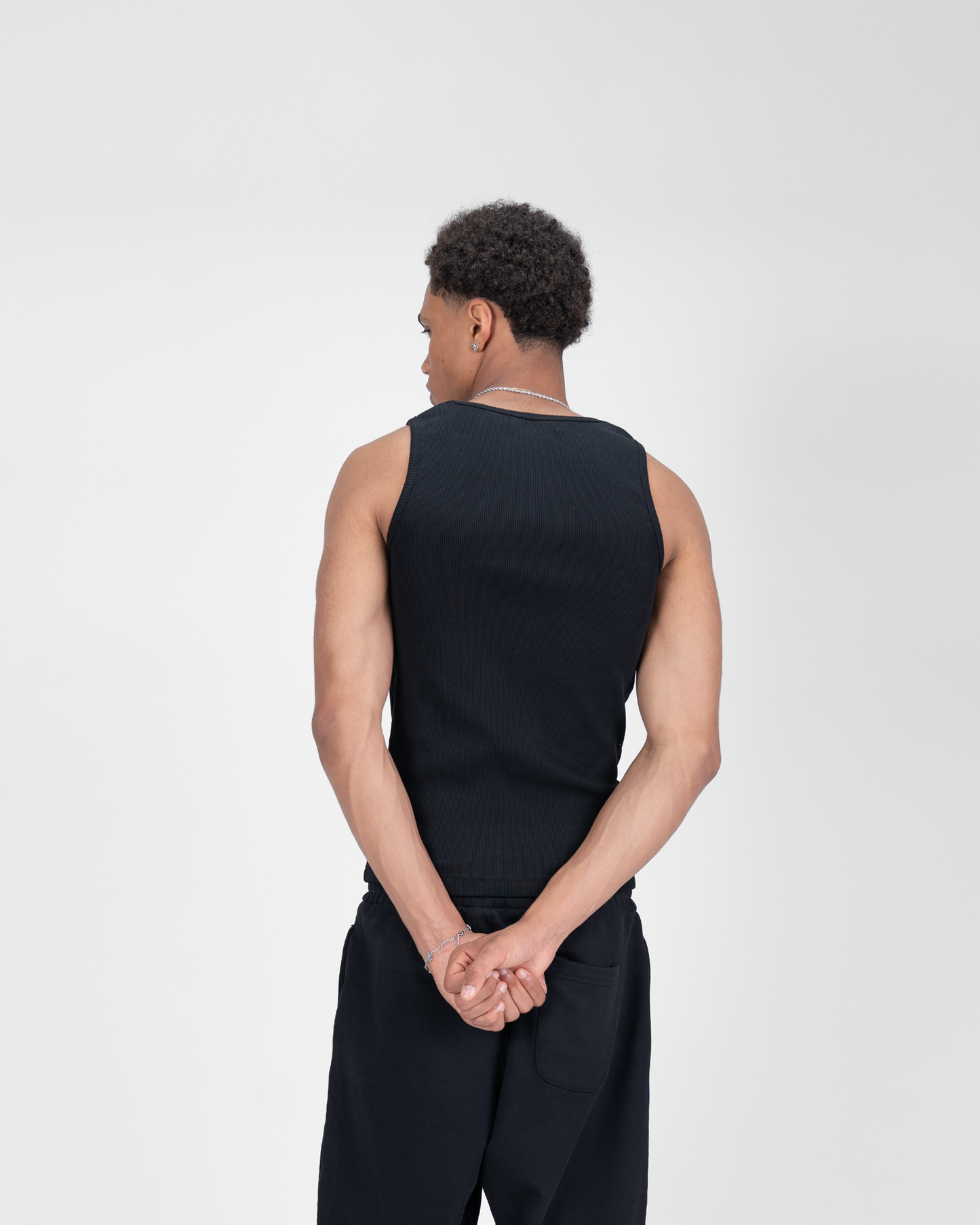 SU HEAVY RIB TANK TOP - BLACK